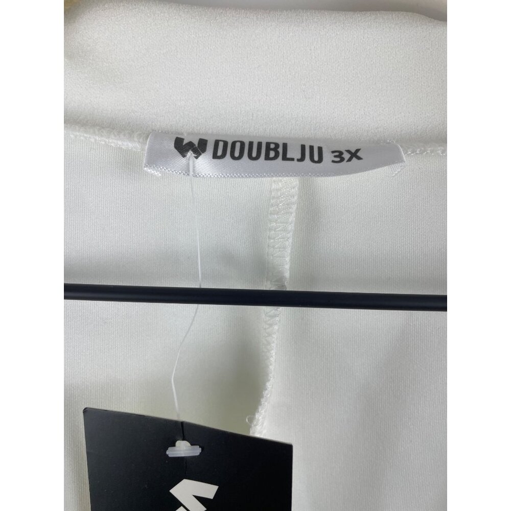 Doubleju Women's 3X White Blazer NWT Neutral Careerwear Clean Girl - Picture 2 of 4